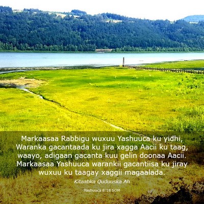 Picture 03 - Yashuuca 8:18 SOM - Markaasaa Rabbigu wuxuu Yashuuca ku yidhi, - Bible Verse Picture