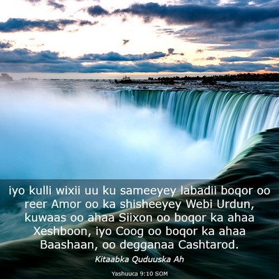 Picture 03 - Yashuuca 9:10 SOM - iyo kulli wixii uu ku sameeyey labadii boqor oo - Bible Verse Picture