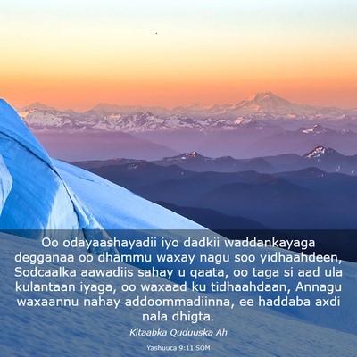 Picture 03 - Yashuuca 9:11 SOM - Oo odayaashayadii iyo dadkii waddankayaga - Bible Verse Picture