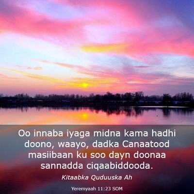 Picture 03 - Yeremyaah 11:23 SOM - Oo innaba iyaga midna kama hadhi doono, waayo, - Bible Verse Picture