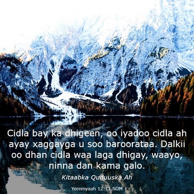 Picture 03 - Yeremyaah 12:11 SOM - Cidla bay ka dhigeen, oo iyadoo cidla ah ayay - Bible Verse Picture