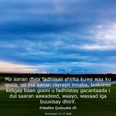 Picture 03 - Yeremyaah 15:17 SOM - Ma aanan dhex fadhiisan shirka kuwa wax ku qosla, - Bible Verse Picture