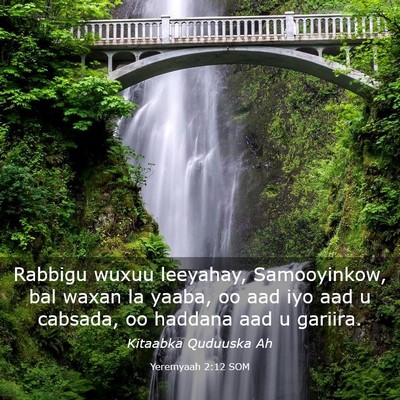 Picture 03 - Yeremyaah 2:12 SOM - Rabbigu wuxuu leeyahay, Samooyinkow, bal waxan la - Bible Verse Picture