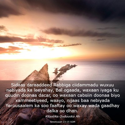 Picture 03 - Yeremyaah 23:15 SOM - Sidaas daraaddeed Rabbiga ciidammadu wuxuu - Bible Verse Picture