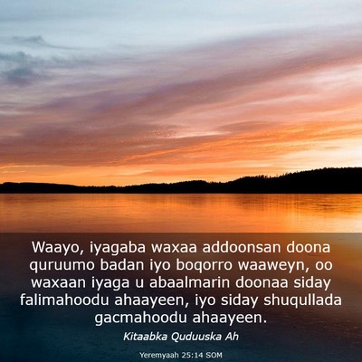 Picture 03 - Yeremyaah 25:14 SOM - Waayo, iyagaba waxaa addoonsan doona quruumo - Bible Verse Picture