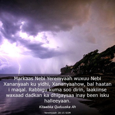 Picture 03 - Yeremyaah 28:15 SOM - Markaas Nebi Yeremyaah wuxuu Nebi Xananyaah ku - Bible Verse Picture