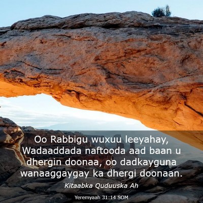 Picture 03 - Yeremyaah 31:14 SOM - Oo Rabbigu wuxuu leeyahay, Wadaaddada naftooda - Bible Verse Picture