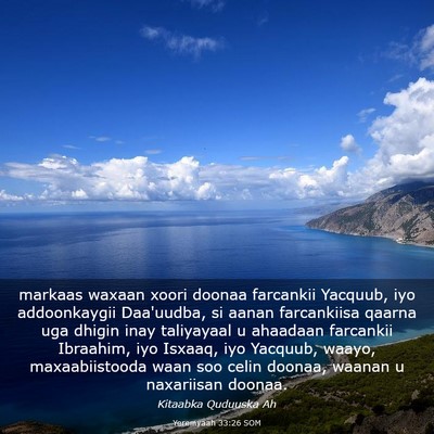 Picture 03 - Yeremyaah 33:26 SOM - markaas waxaan xoori doonaa farcankii Yacquub, - Bible Verse Picture