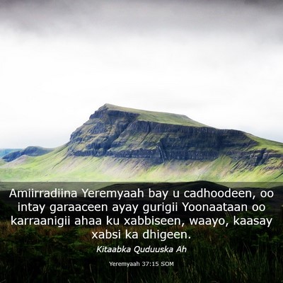 Picture 03 - Yeremyaah 37:15 SOM - Amiirradiina Yeremyaah bay u cadhoodeen, oo intay - Bible Verse Picture