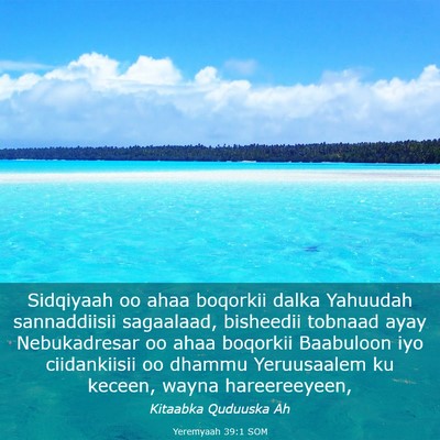 Picture 03 - Yeremyaah 39:1 SOM - Sidqiyaah oo ahaa boqorkii dalka Yahuudah - Bible Verse Picture
