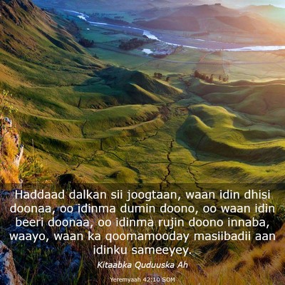 Picture 03 - Yeremyaah 42:10 SOM - Haddaad dalkan sii joogtaan, waan idin dhisi - Bible Verse Picture