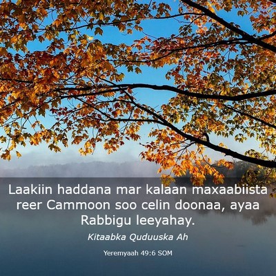 Picture 03 - Yeremyaah 49:6 SOM - Laakiin haddana mar kalaan maxaabiista reer - Bible Verse Picture