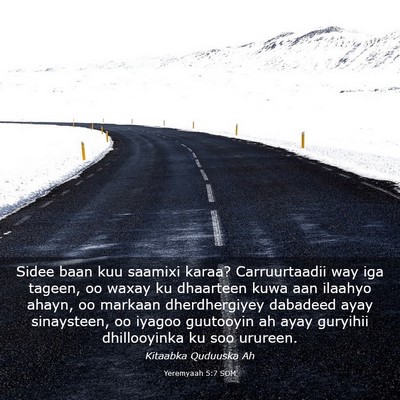 Picture 03 - Yeremyaah 5:7 SOM - Sidee baan kuu saamixi karaa? Carruurtaadii way - Bible Verse Picture