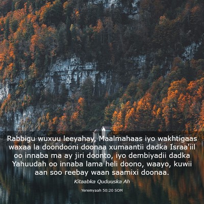 Picture 03 - Yeremyaah 50:20 SOM - Rabbigu wuxuu leeyahay, Maalmahaas iyo wakhtigaas - Bible Verse Picture