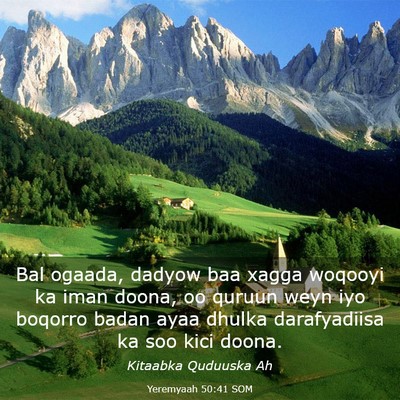 Picture 03 - Yeremyaah 50:41 SOM - Bal ogaada, dadyow baa xagga woqooyi ka iman - Bible Verse Picture