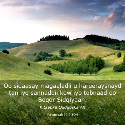 Picture 03 - Yeremyaah 52:5 SOM - Oo sidaasay magaaladii u hareeraysnayd tan iyo - Bible Verse Picture
