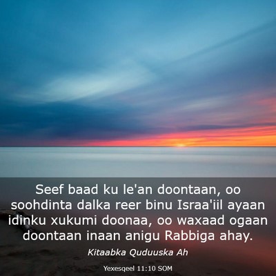 Picture 03 - Yexesqeel 11:10 SOM - Seef baad ku le'an doontaan, oo soohdinta dalka - Bible Verse Picture