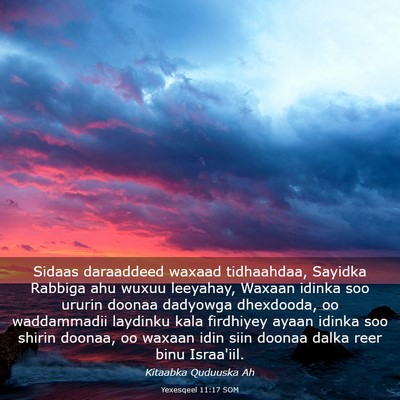 Picture 03 - Yexesqeel 11:17 SOM - Sidaas daraaddeed waxaad tidhaahdaa, Sayidka - Bible Verse Picture