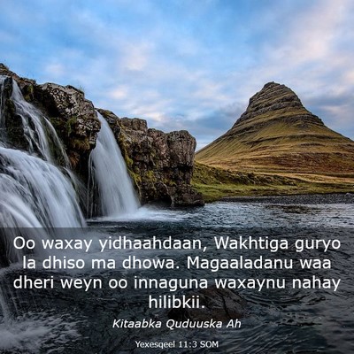 Picture 03 - Yexesqeel 11:3 SOM - Oo waxay yidhaahdaan, Wakhtiga guryo la dhiso ma - Bible Verse Picture