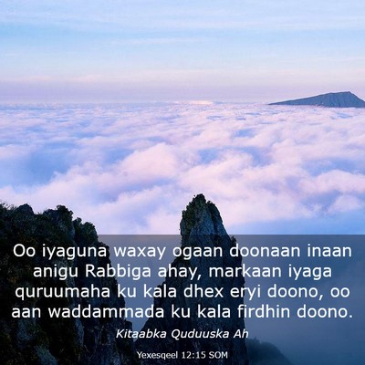 Picture 03 - Yexesqeel 12:15 SOM - Oo iyaguna waxay ogaan doonaan inaan anigu - Bible Verse Picture