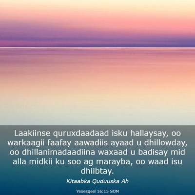 Picture 03 - Yexesqeel 16:15 SOM - Laakiinse quruxdaadaad isku hallaysay, oo - Bible Verse Picture