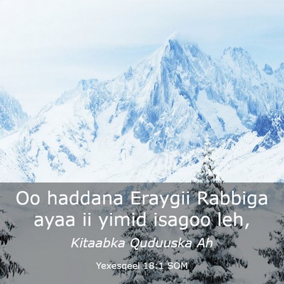 Picture 03 - Yexesqeel 18:1 SOM - Oo haddana Eraygii Rabbiga ayaa ii yimid isagoo - Bible Verse Picture