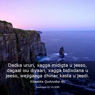 Picture 03 - Yexesqeel 21:16 SOM - Dadka ururi, xagga midigta u jeeso, dagaal isu - Bible Verse Picture