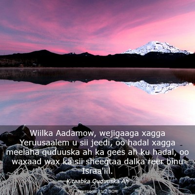 Picture 03 - Yexesqeel 21:2 SOM - Wiilka Aadamow, wejigaaga xagga Yeruusaalem u sii - Bible Verse Picture