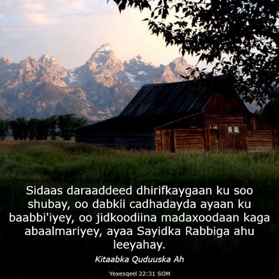 Picture 03 - Yexesqeel 22:31 SOM - Sidaas daraaddeed dhirifkaygaan ku soo shubay, oo - Bible Verse Picture
