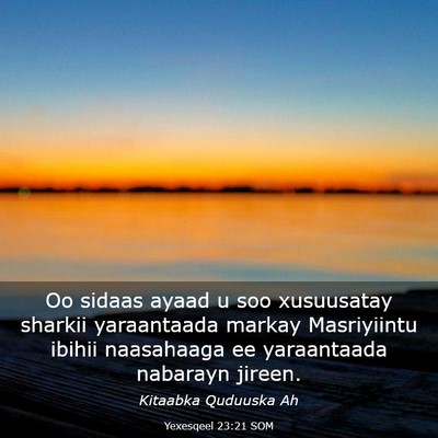 Picture 03 - Yexesqeel 23:21 SOM - Oo sidaas ayaad u soo xusuusatay sharkii - Bible Verse Picture