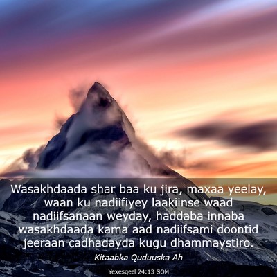 Picture 03 - Yexesqeel 24:13 SOM - Wasakhdaada shar baa ku jira, maxaa yeelay, waan - Bible Verse Picture