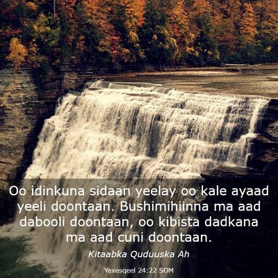 Picture 03 - Yexesqeel 24:22 SOM - Oo idinkuna sidaan yeelay oo kale ayaad yeeli - Bible Verse Picture