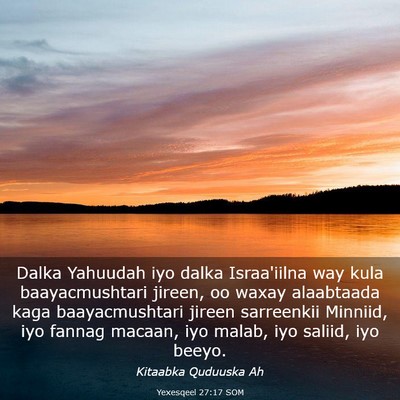 Picture 03 - Yexesqeel 27:17 SOM - Dalka Yahuudah iyo dalka Israa'iilna way kula - Bible Verse Picture