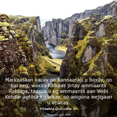 Picture 03 - Yexesqeel 3:23 SOM - Markaasaan kacay oo bannaankii u baxay, oo bal - Bible Verse Picture