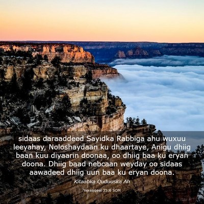 Picture 03 - Yexesqeel 35:6 SOM - sidaas daraaddeed Sayidka Rabbiga ahu wuxuu - Bible Verse Picture