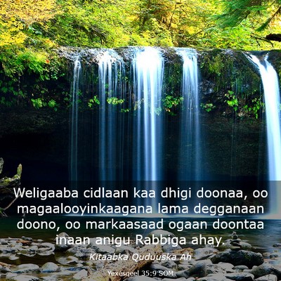Picture 03 - Yexesqeel 35:9 SOM - Weligaaba cidlaan kaa dhigi doonaa, oo - Bible Verse Picture