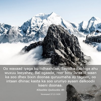 Picture 03 - Yexesqeel 37:21 SOM - Oo waxaad iyaga ku tidhaahdaa, Sayidka Rabbiga - Bible Verse Picture