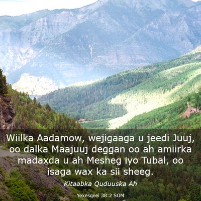 Picture 03 - Yexesqeel 38:2 SOM - Wiilka Aadamow, wejigaaga u jeedi Juuj, oo dalka - Bible Verse Picture