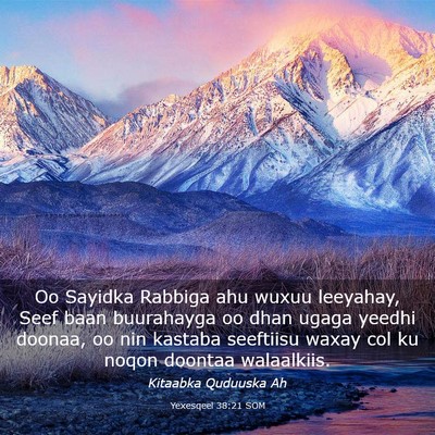 Picture 03 - Yexesqeel 38:21 SOM - Oo Sayidka Rabbiga ahu wuxuu leeyahay, Seef baan - Bible Verse Picture
