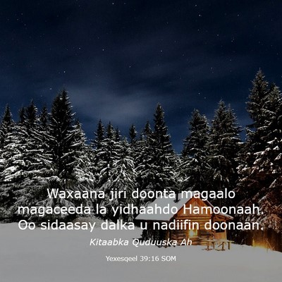 Picture 03 - Yexesqeel 39:16 SOM - Waxaana jiri doonta magaalo magaceeda la - Bible Verse Picture