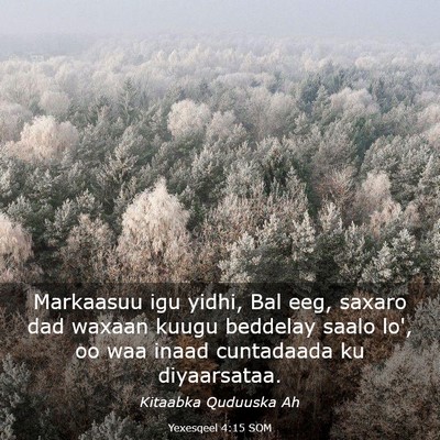 Picture 03 - Yexesqeel 4:15 SOM - Markaasuu igu yidhi, Bal eeg, saxaro dad waxaan - Bible Verse Picture