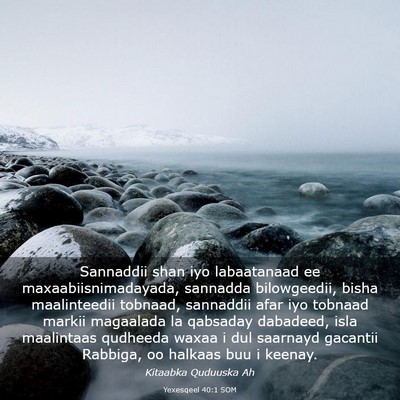 Picture 03 - Yexesqeel 40:1 SOM - Sannaddii shan iyo labaatanaad ee - Bible Verse Picture