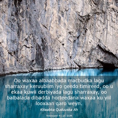 Picture 03 - Yexesqeel 41:25 SOM - Oo waxaa albaabbada macbudka lagu sharraxay - Bible Verse Picture