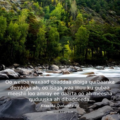 Picture 03 - Yexesqeel 43:21 SOM - Oo weliba waxaad qaaddaa dibiga qurbaanka dembiga - Bible Verse Picture