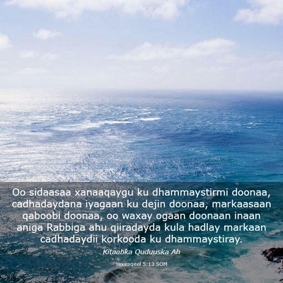 Picture 03 - Yexesqeel 5:13 SOM - Oo sidaasaa xanaaqaygu ku dhammaystirmi doonaa, - Bible Verse Picture