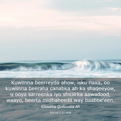 Picture 03 - Yoo'eel 1:11 SOM - Kuwiinna beerreyda ahow, isku naxa, oo kuwiinna - Bible Verse Picture