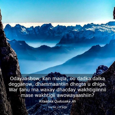 Picture 03 - Yoo'eel 1:2 SOM - Odayaashow, kan maqla, oo dadka dalka degganow, - Bible Verse Picture