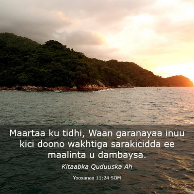 Picture 03 - Yooxanaa 11:24 SOM - Maartaa ku tidhi, Waan garanayaa inuu kici doono - Bible Verse Picture