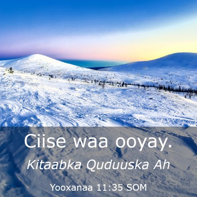 Picture 03 - Yooxanaa 11:35 SOM - Ciise waa - Bible Verse Picture