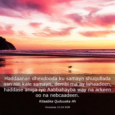 Picture 03 - Yooxanaa 15:24 SOM - Haddaanan dhexdooda ku samayn shuqullada aan nin - Bible Verse Picture